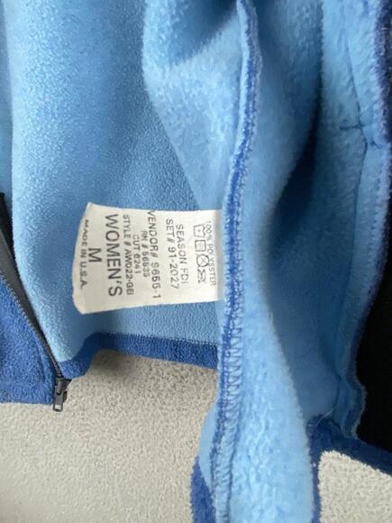 Cabelas Sweatshirt Womens Medium Blue Fleece 1/4 Zip Jacket - Picture 9 of 10